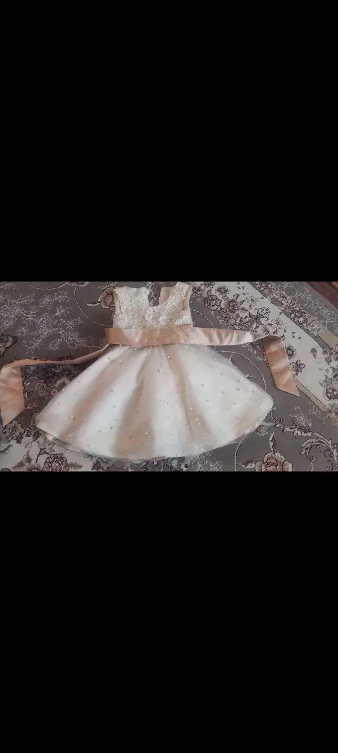 لباس عروس بچگانه مناسب یک تا دو سال|کفش و لباس بچه|مشگین شهر, |دیوار