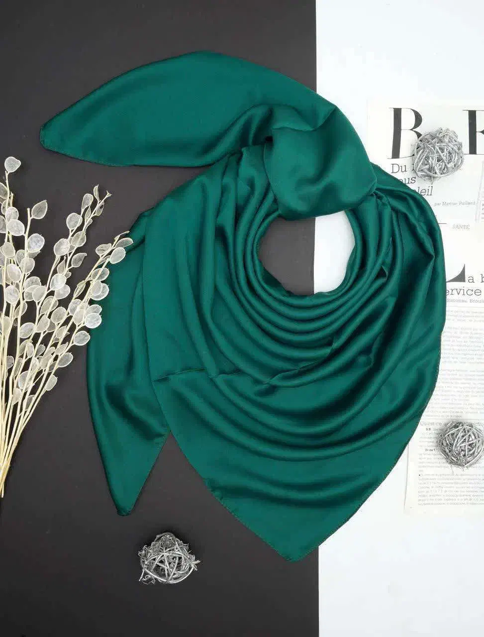 روسری ساتن ابریشم اعلا همراه با 10 تنوع|لباس|خمین, |دیوار