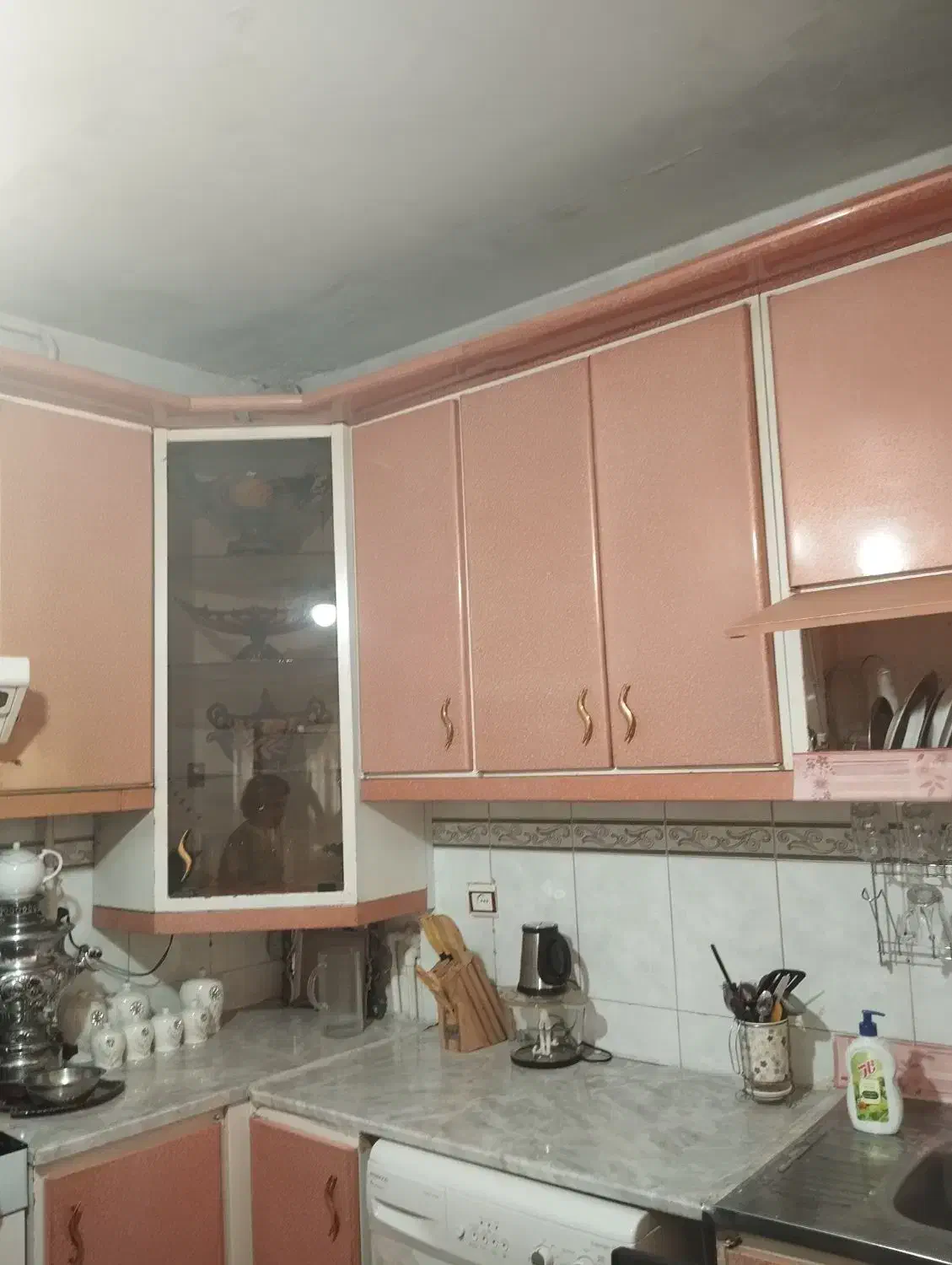 کابینت فلزی کامل به همراه هود|آبچکان و نظمدهنده ظروف|ملایر, |دیوار