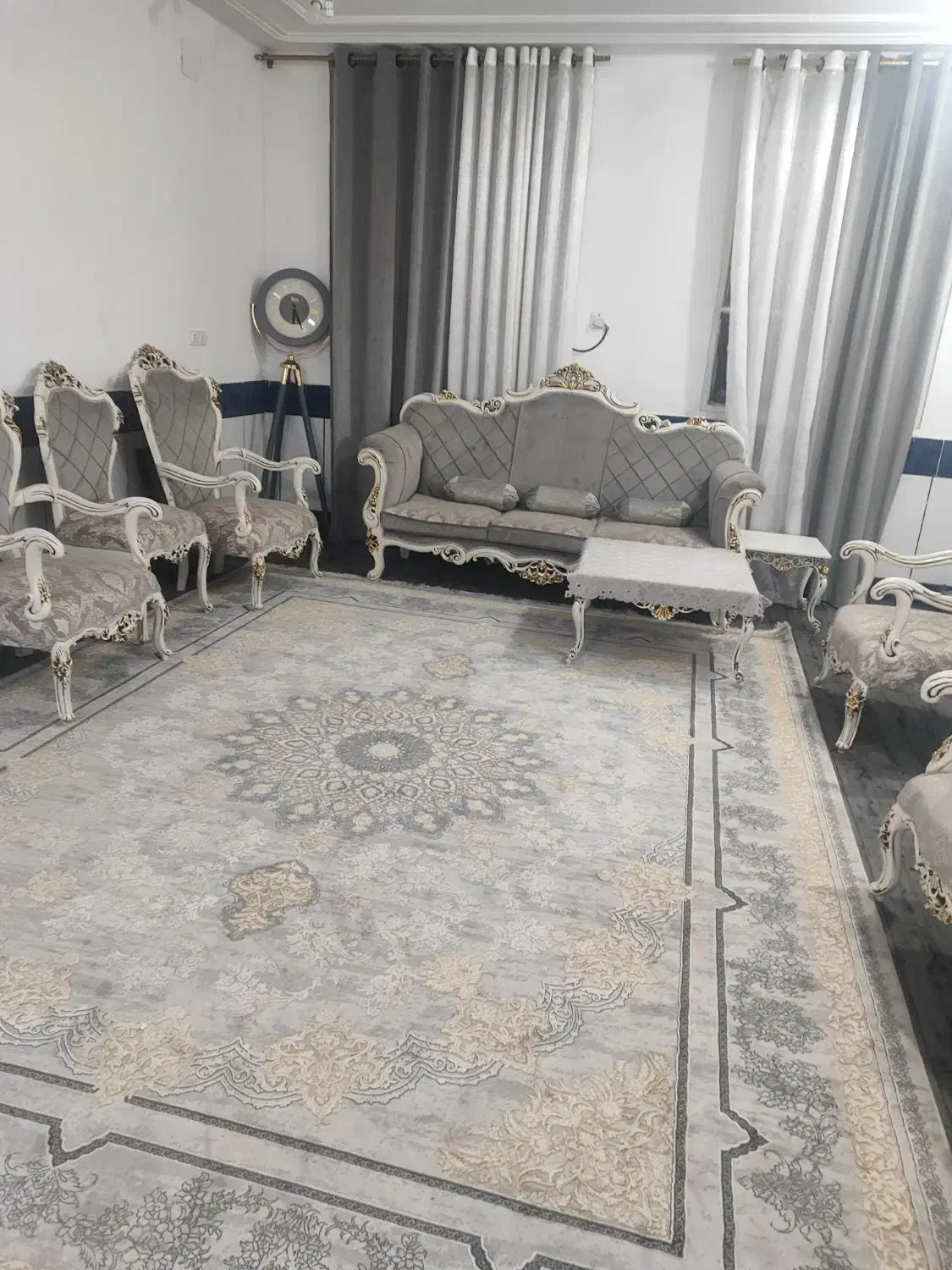 مبلمان کلاسیک ۹نفره|مبلمان خانگی و میز عسلی|دزفول, |دیوار