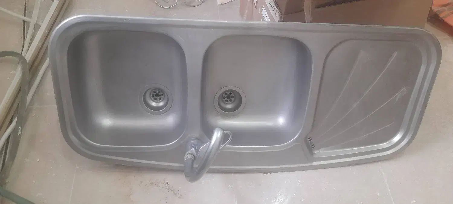 سینک دوقلو|آبچکان و نظمدهنده ظروف|قرچک, باقرآباد|دیوار