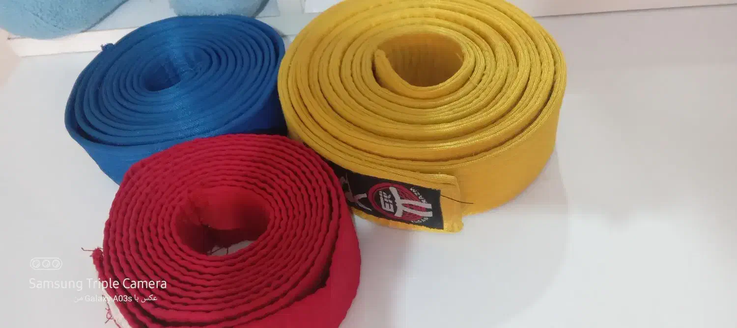 کمربند تکواندو زرد قرمز آبی|تجهیزات ورزشی|پاکدشت, پاکدشت (مامازند)|دیوار