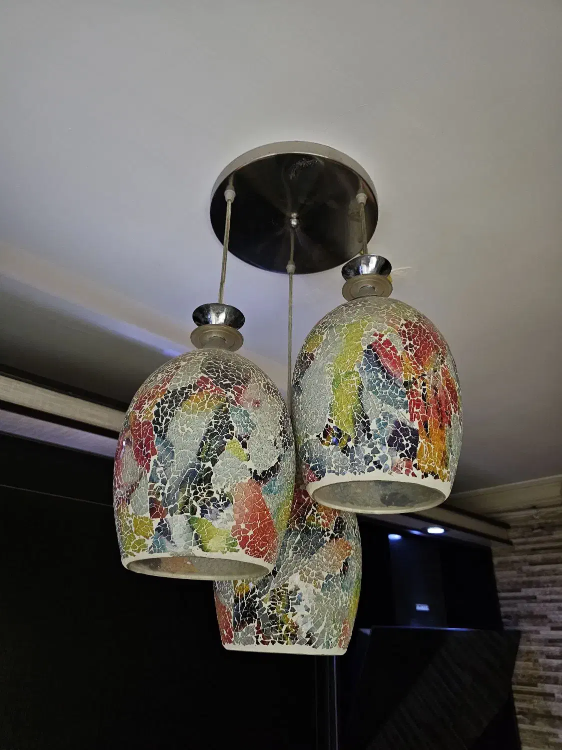 لوستر سه شاخه|لوستر و چراغ آویز|یزد, |دیوار