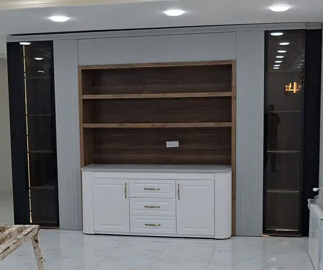 کابینت کمد دیواری تی وی جاکفشی و...|کتابخانه، شلف، قفسههای دیواری|کارون, |دیوار