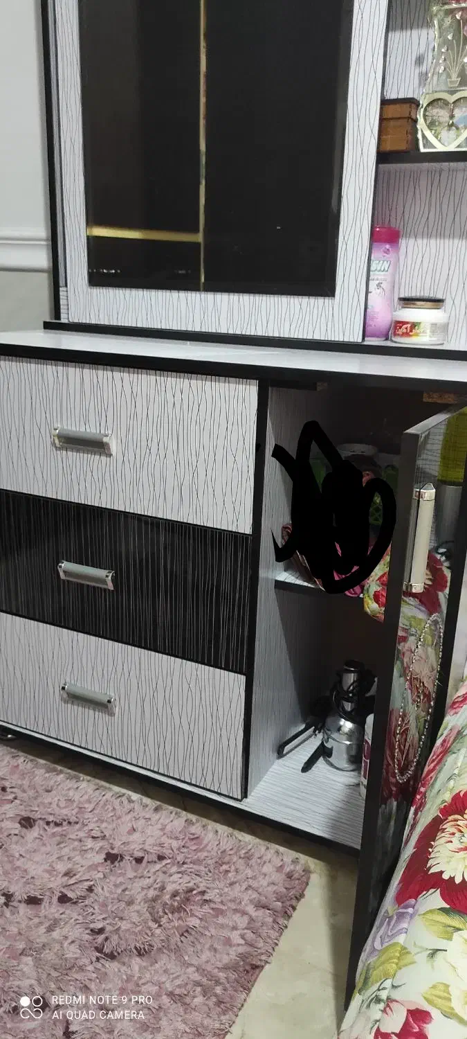 سرویس خواب دو نفره|تخت و سرویس خواب|اشتهارد, |دیوار