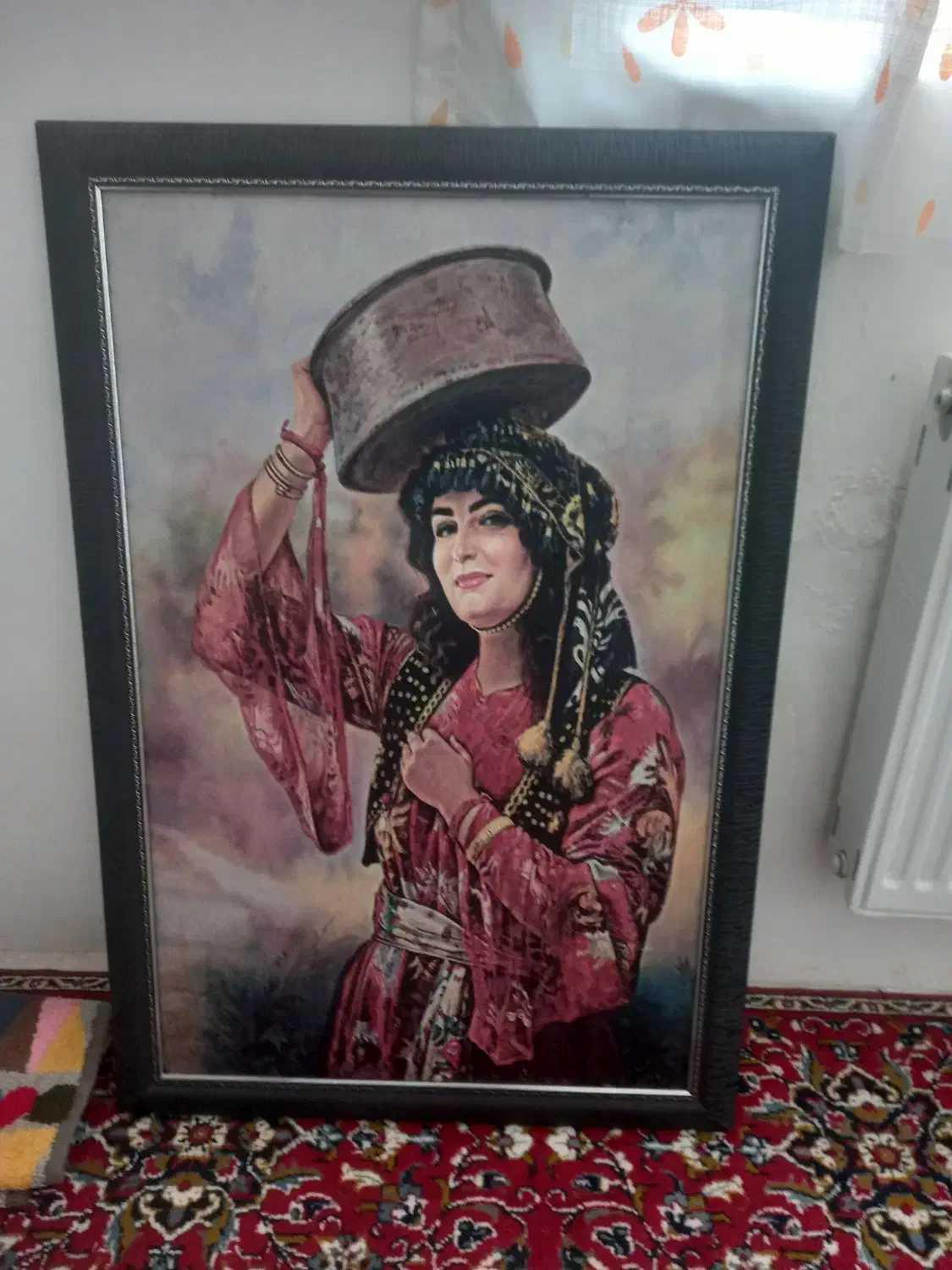 فرش ۹ مترس سالم و یک عدد تابلو|فرش|اسلام‌‌آباد غرب, |دیوار