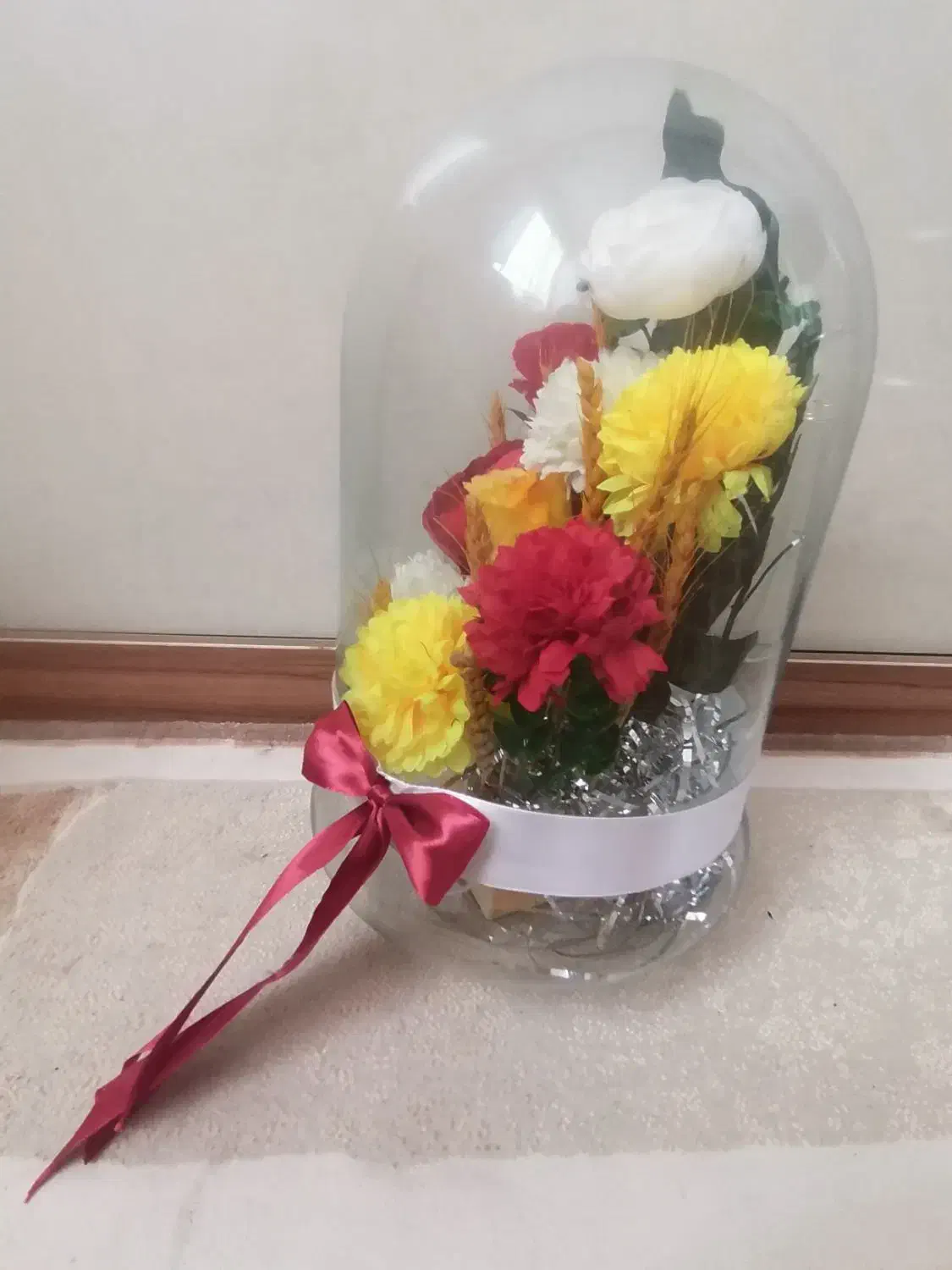 گل لوکس در تراریوم شیشه ای|گل مصنوعی|سبزوار, هویزه|دیوار