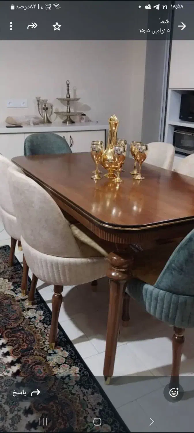 فروش میز نهارخوری درحدنو اصلا استفاده نشده درحد|میز و صندلی غذاخوری|دماوند, گیلاوند|دیوار