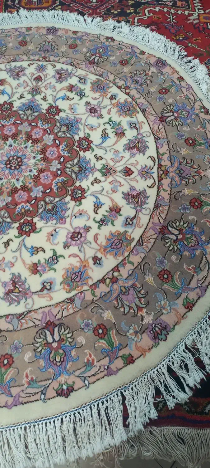 فرش دستبافت دایره  ۱/۵×۱/۵  خطیبی رج۴۰|فرش|تبریز, |دیوار