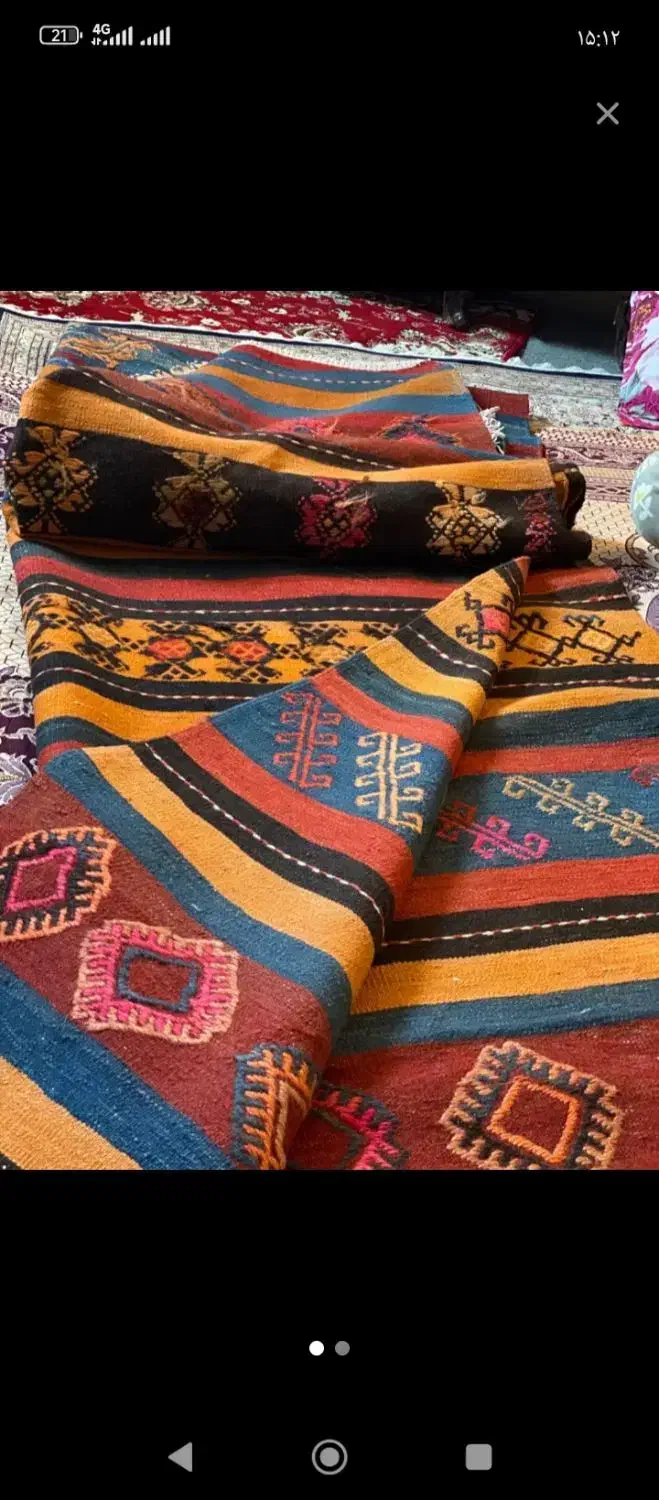 گلیم قدیمی|گلیم، جاجیم، گبه|سهند, |دیوار