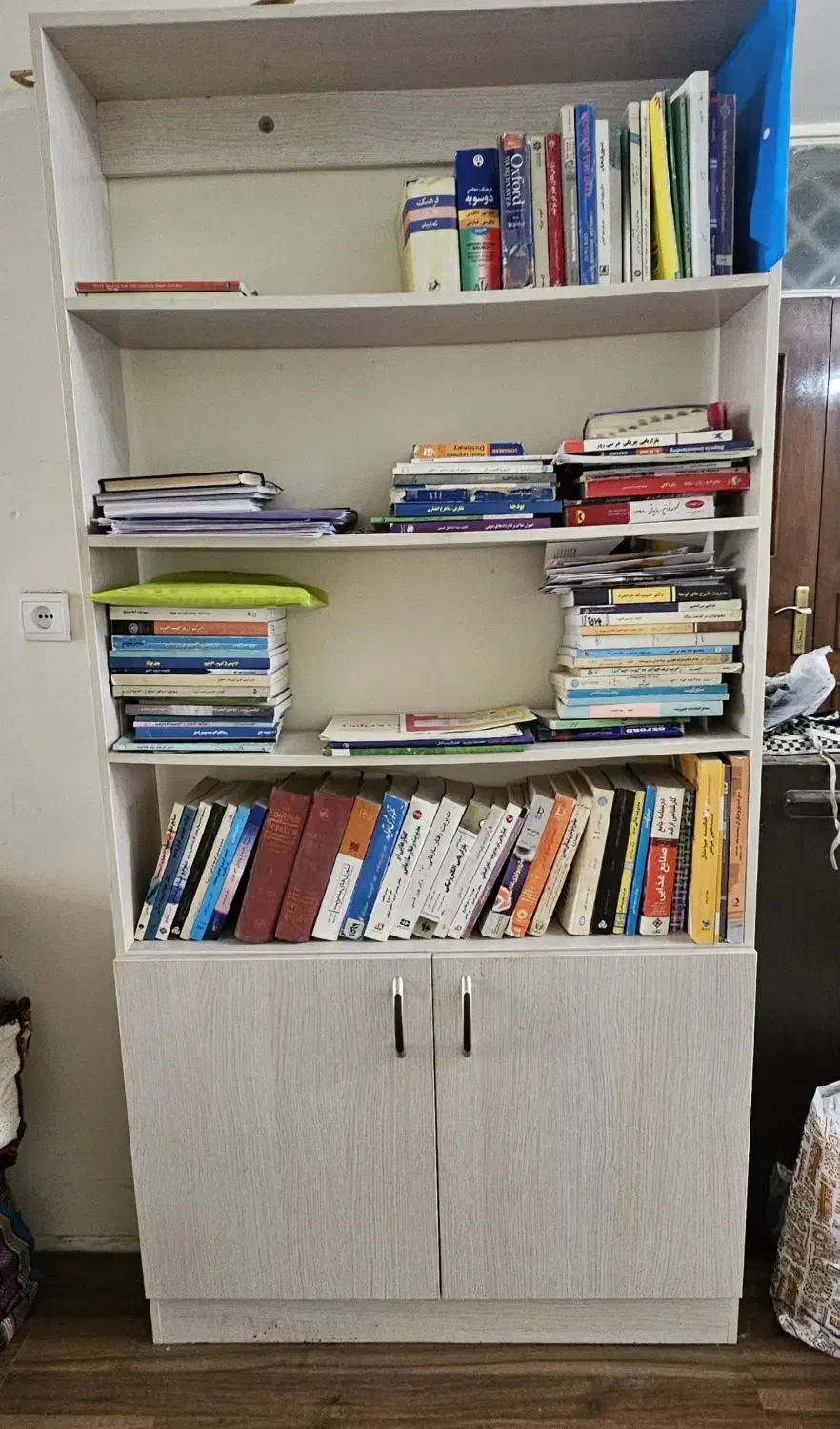 کتابخانه ۴ طبقه|کتابخانه، شلف، قفسه‌های دیواری|تهران, دریان‌نو|دیوار