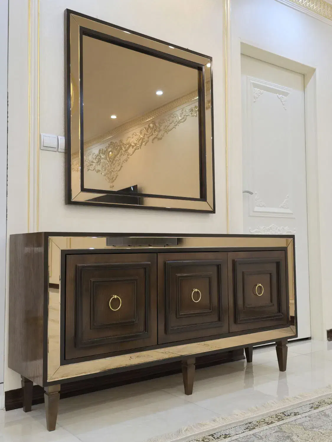 ست آیینه وکنسول و میز تلویزیون|بوفه، ویترین، کنسول|نسیم‌شهر, |دیوار