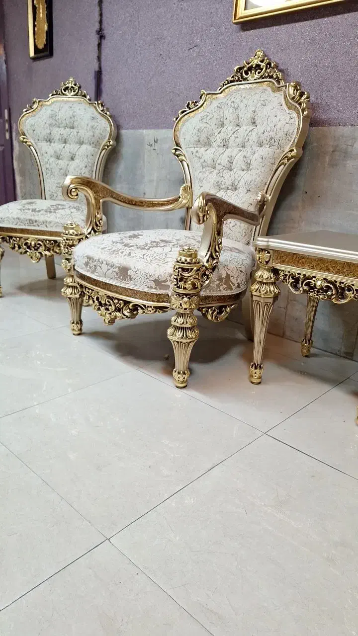 مبل کلاسیک سلطنتی استیل راش فرانسوی|مبلمان خانگی و میز عسلی|تهران, شهرک ولیعصر شمالی|دیوار