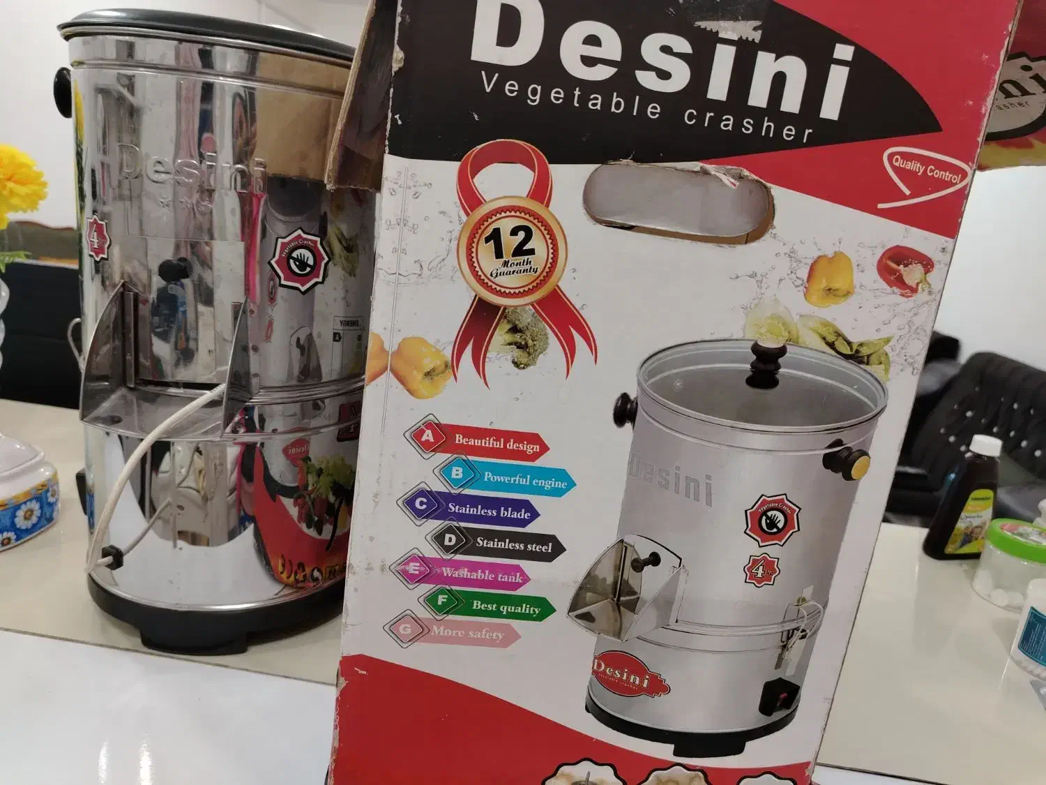 سبزی خرد کن 4 کیلویی دسینی|خردکن، آسیاب، غذاساز|بردسکن, |دیوار