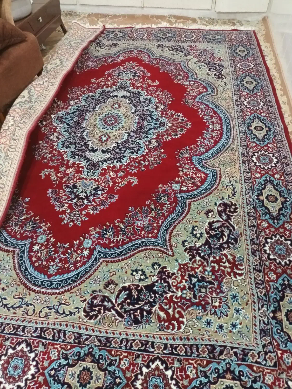 یک تخته فرش ۹متری شسته شده سالم|فرش|تهران, دریاچه شهدای خلیج فارس|دیوار