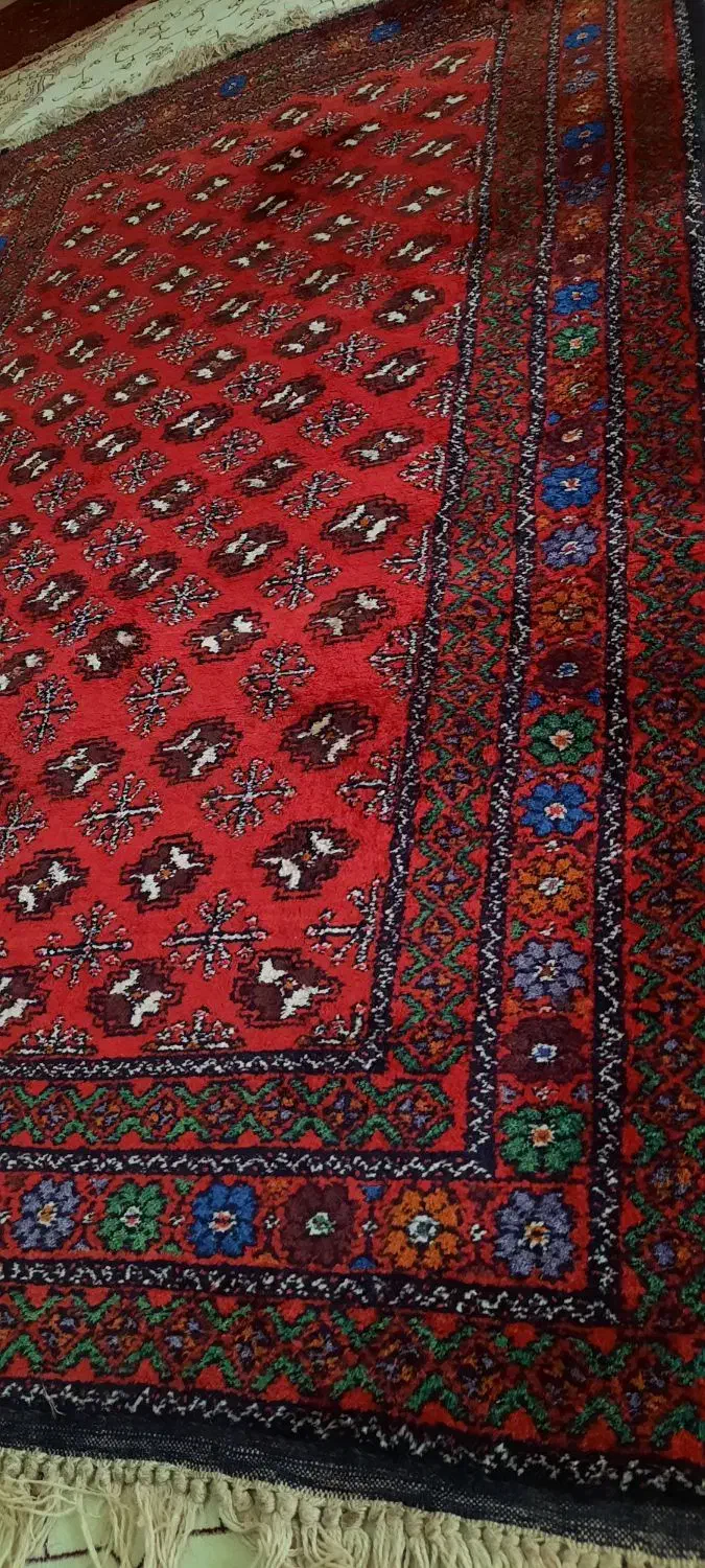 قالیچه ترکمن دستبافت پشم طبیعی|فرش|مشهد, کوشش|دیوار