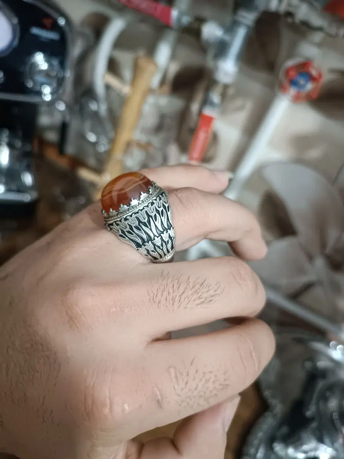 عقیق سه پوست کار دست استاد طاهر|جواهرات|ورامین, ورامین|دیوار