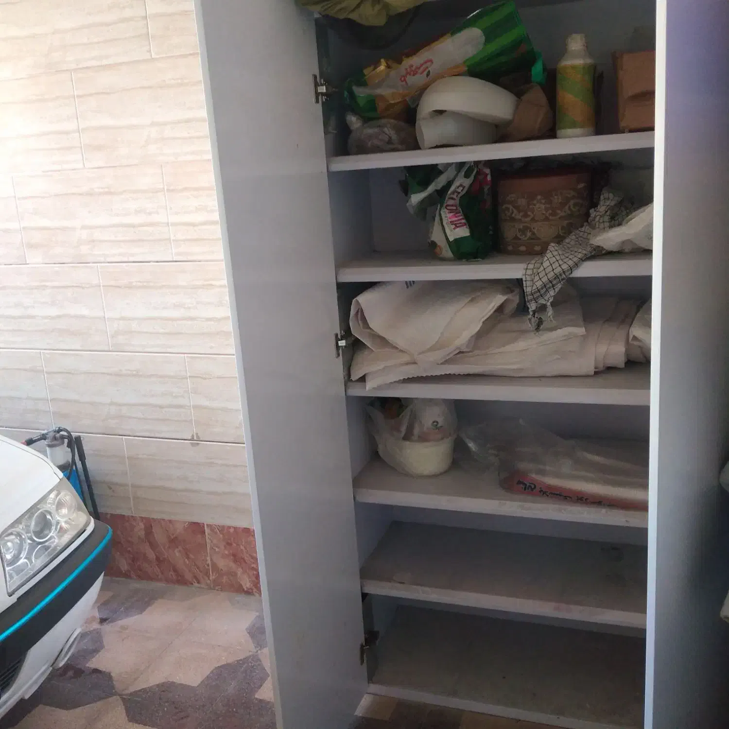 کمدقفسه ای درب دار|کتابخانه، شلف، قفسههای دیواری|برازجان, |دیوار