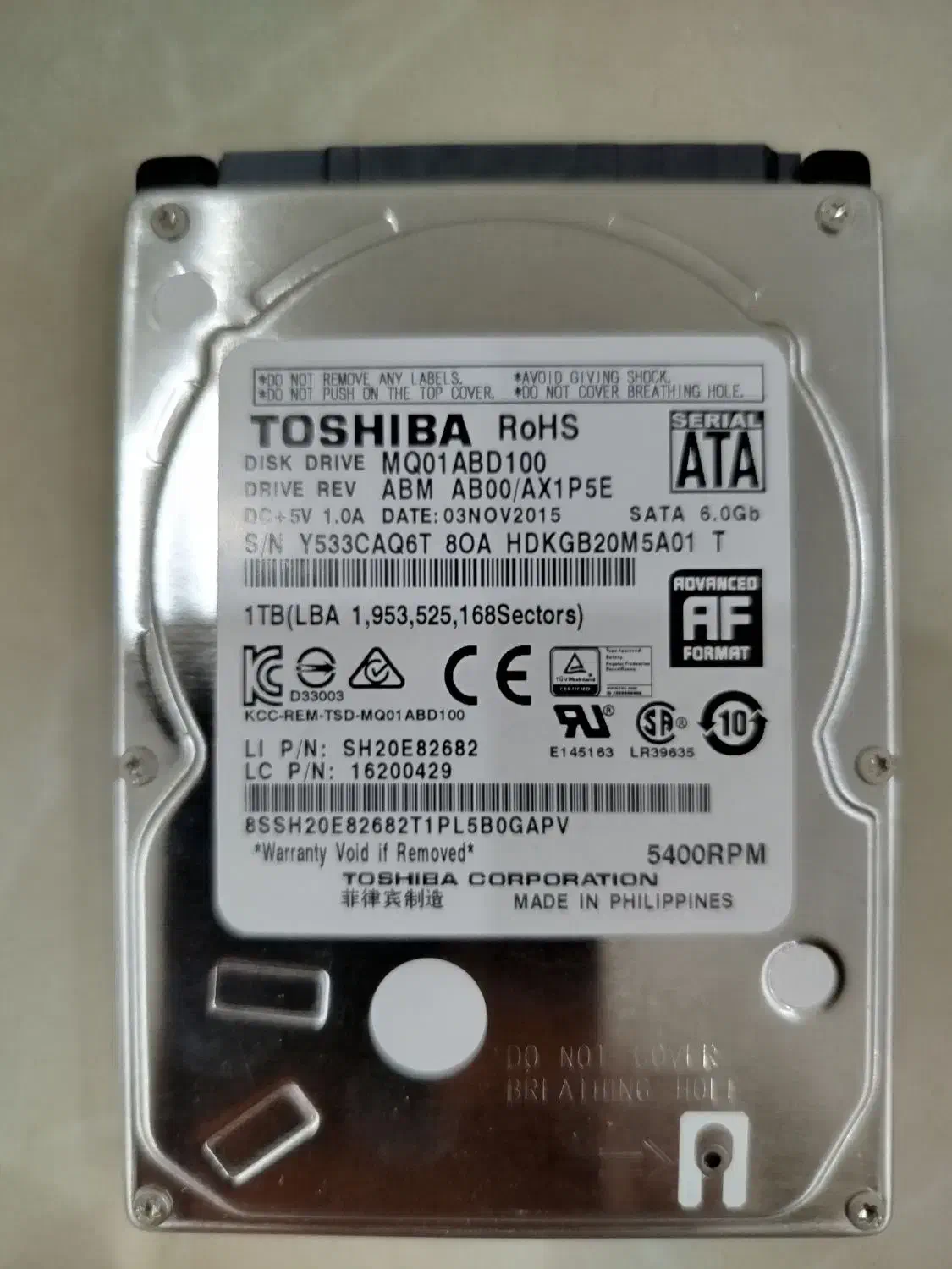 هارد توشیبا لپتابی و رم ddr4 ظرفیت 4گیگ|قطعات و لوازم جانبی رایانه|تهران, سهروردی|دیوار