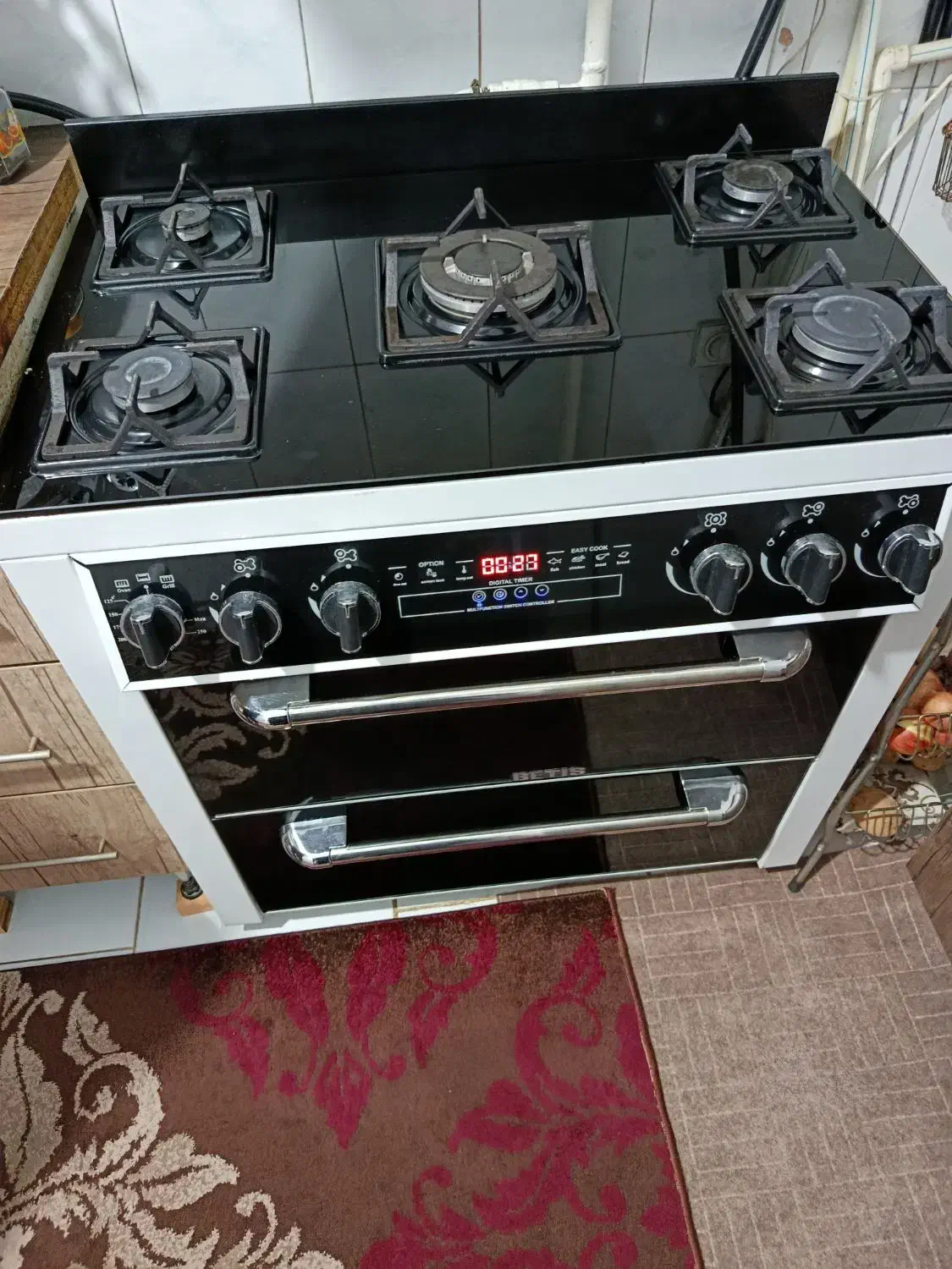 اجاق گاز  شیشه ای طرح فر کاملا سالم در حد نو|اجاق گاز و لوازم برقی پخت‌وپز|قدس, شهر‌قدس|دیوار