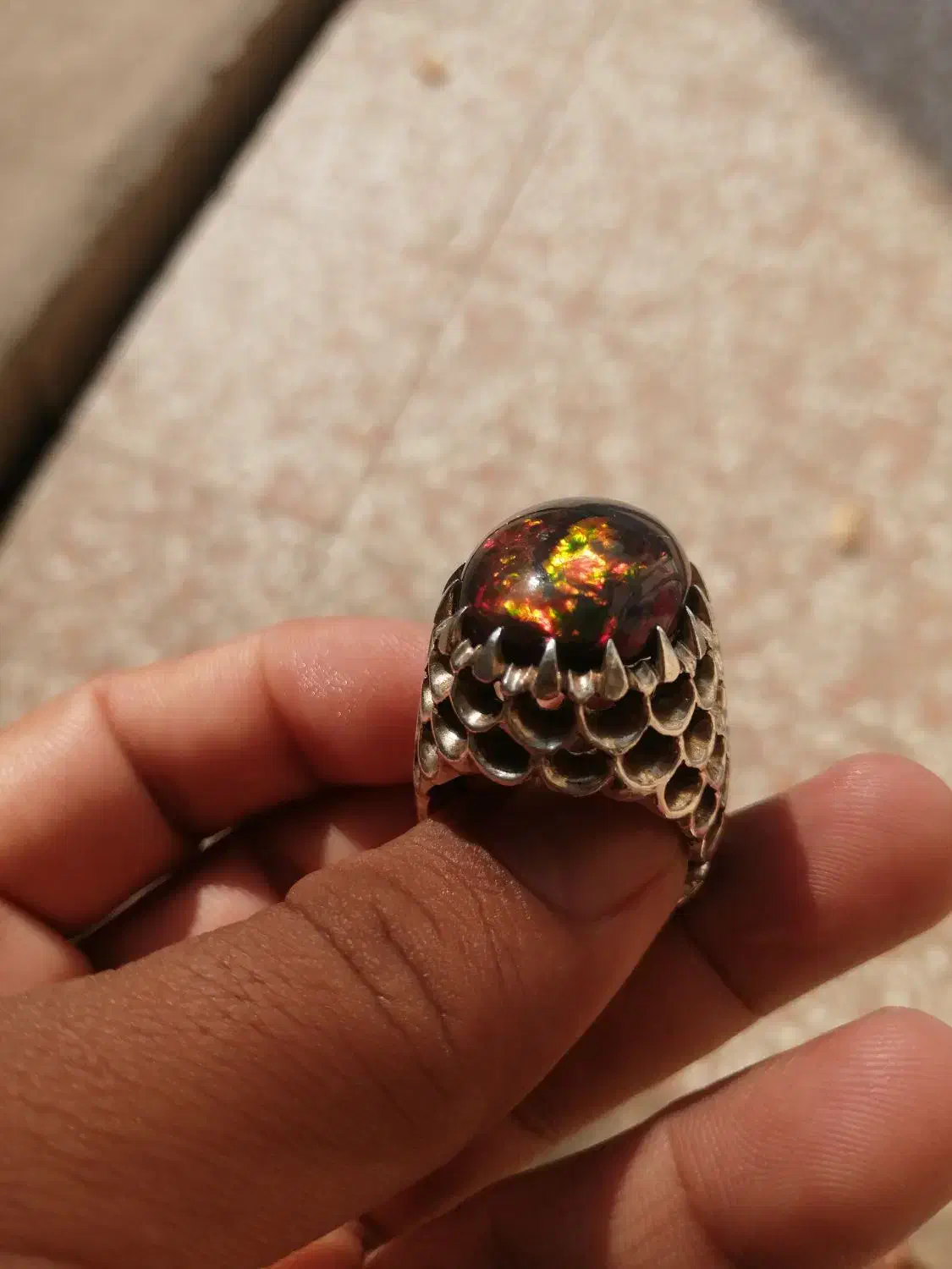 انگشتر اوپال فاخر|جواهرات|قم, شهر قائم|دیوار