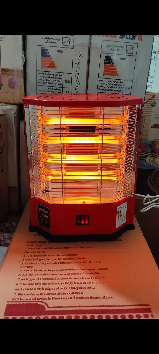 هیتربرقی بخاری بزرگ فندار/بدونفن۳و۴شعله ممسنی|بخاری، هیتر، شومینه|نورآباد ممسنی, |دیوار