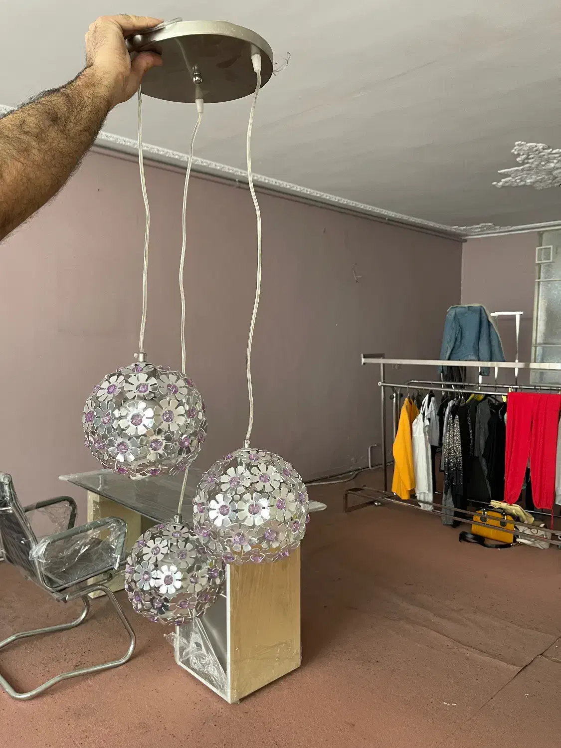 لوستر|لوستر و چراغ آویز|تهران, ستارخان|دیوار