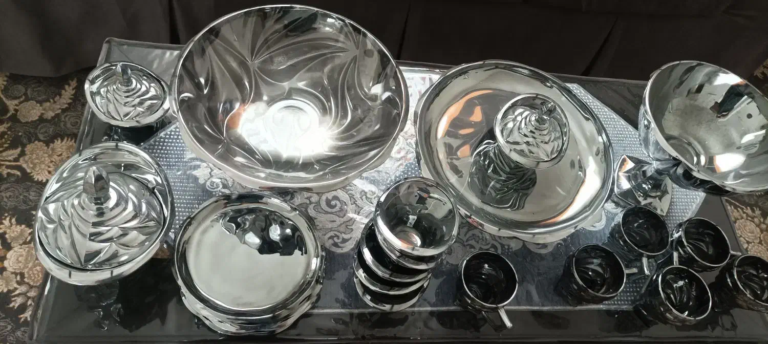 ظروف پذیرایی ۱۲ نفره|ظروف سرو و پذیرایی|اقبالیه, |دیوار