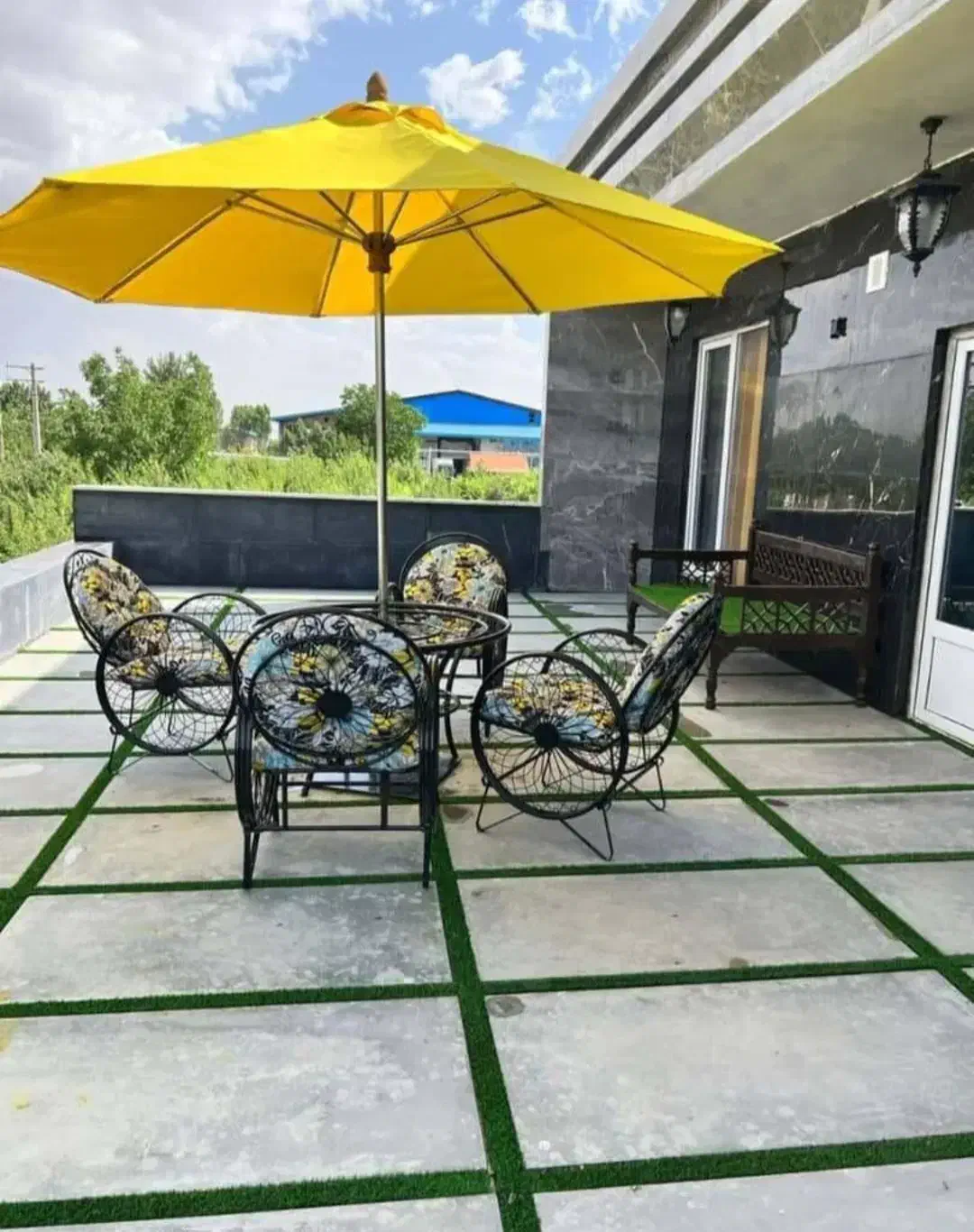 صندلی طرح آلکاسر باغی مبلمان اتشدان دار 77|صندلی و نیمکت|محمدشهر, محمدشهر|دیوار