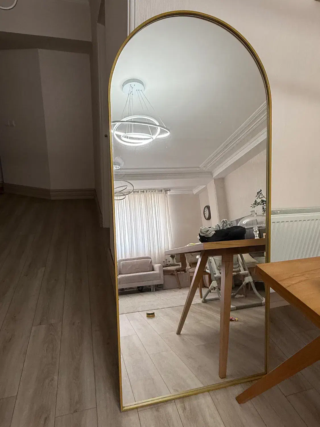 اینه ۸۰*۱۸۰کامل نو فریم گلد|آینه|شیراز, شهرک بزین|دیوار