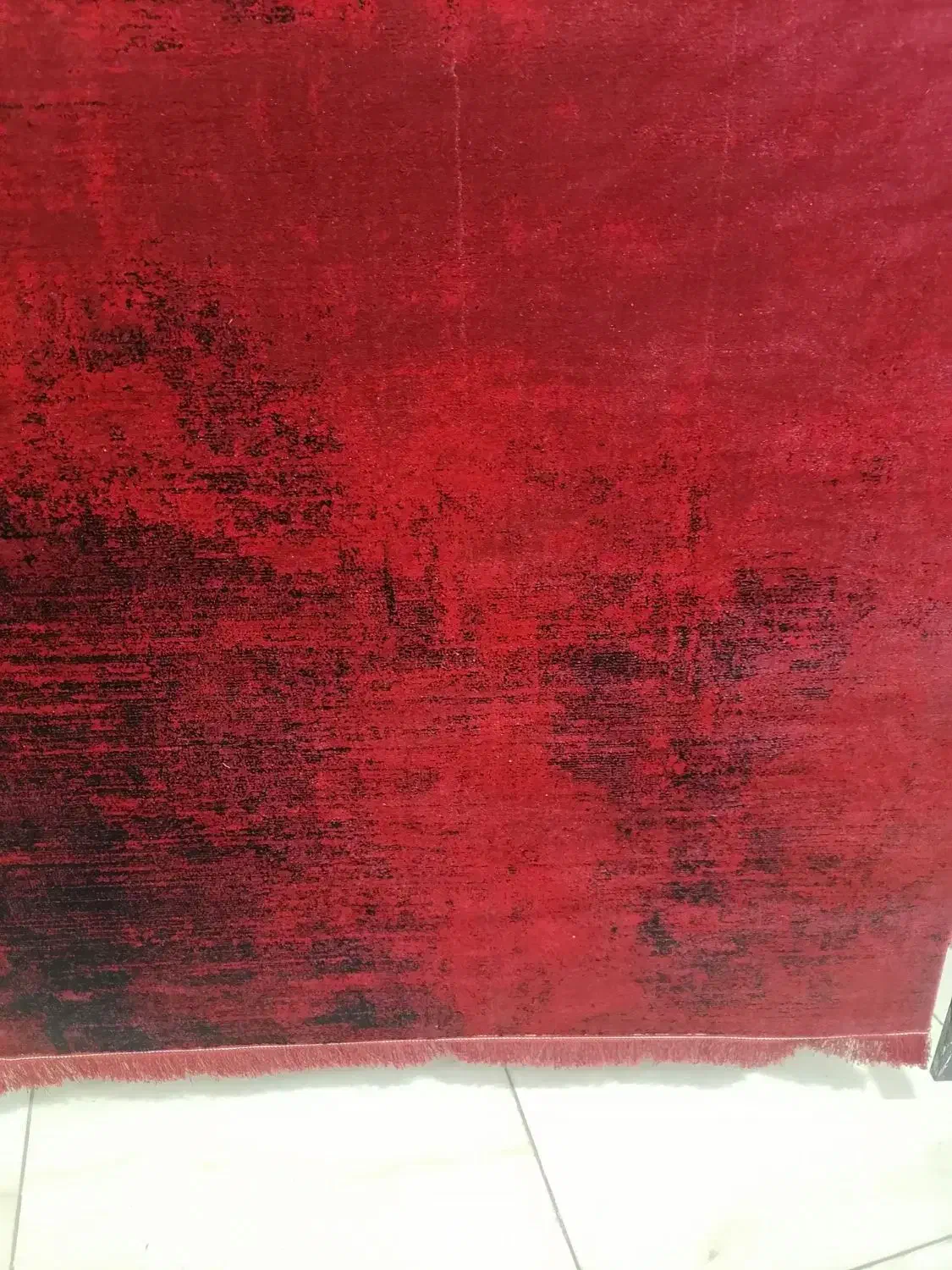 فرش ماشینی لاکی قرمز مشکی|فرش|کرمان, |دیوار