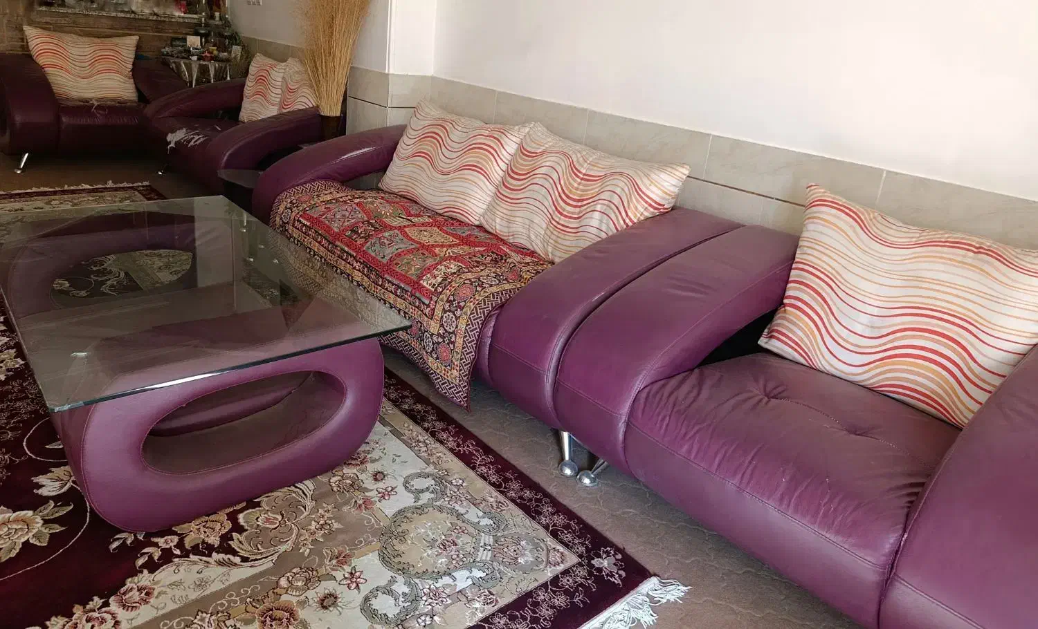 مبل چرم ۷نفره شهرضا|مبلمان خانگی و میز عسلی|شهرضا, |دیوار