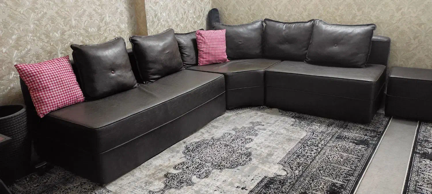 مبل ال ۹ نفره به همراه کنسول تمام فلز|مبلمان خانگی و میز عسلی|ری, فیروزآبادی|دیوار