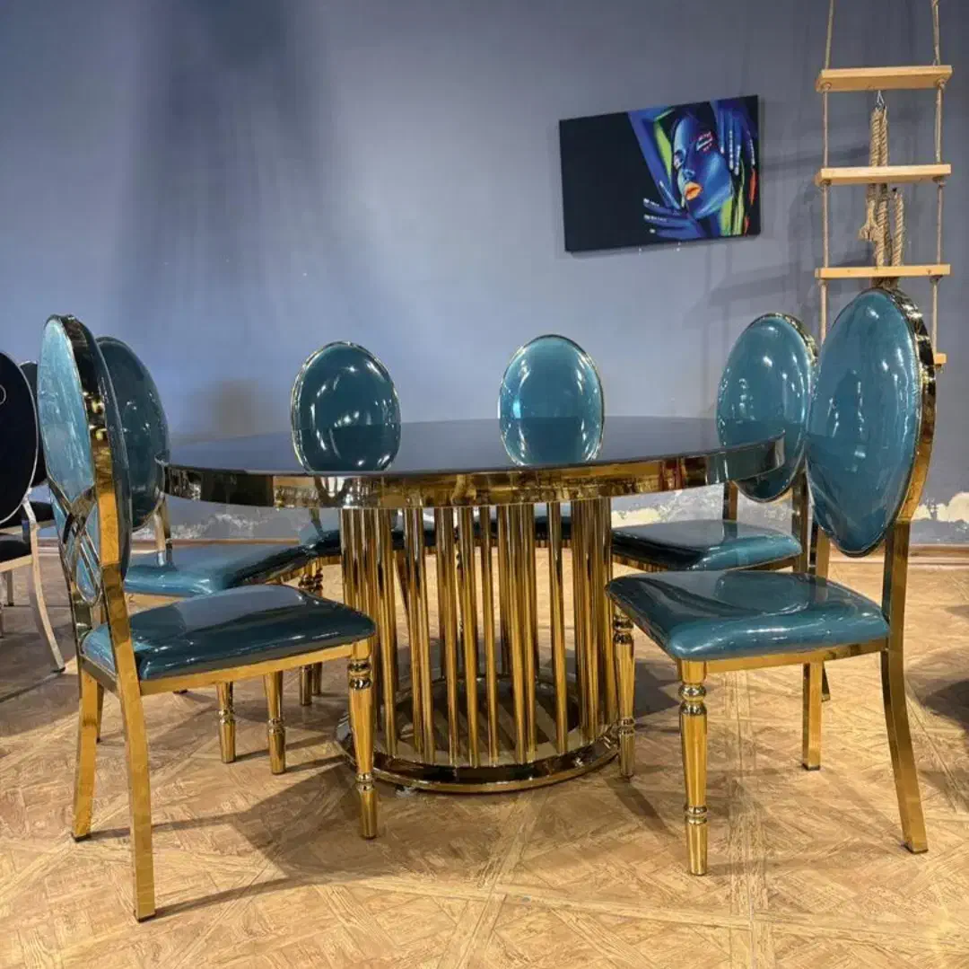 میز و صندلی تالار مدل میزپایه لوله ای صندلی دورقاب|میز و صندلی غذاخوری|احمدآبادمستوفی, |دیوار