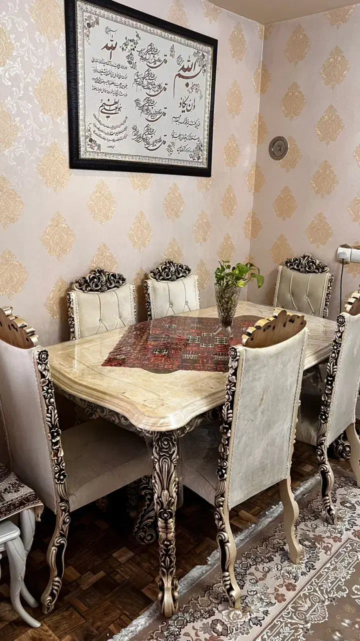 میزناهارخوری ۶نفره کاملا نو|میز و صندلی غذاخوری|رشت, استقامت ۲|دیوار