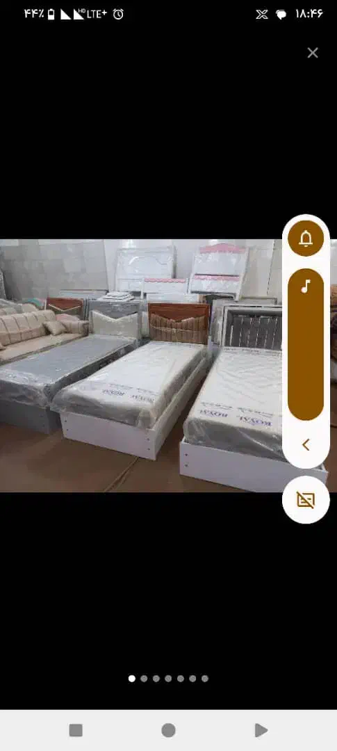 تختخواب تک نفره لمسه خور|تخت و سرویس خواب|شوشتر, |دیوار