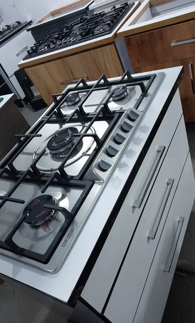 گاز استیل البرز همراه با کابینت هایگلاس|اجاق گاز و لوازم برقی پخت‌وپز|ملایر, |دیوار