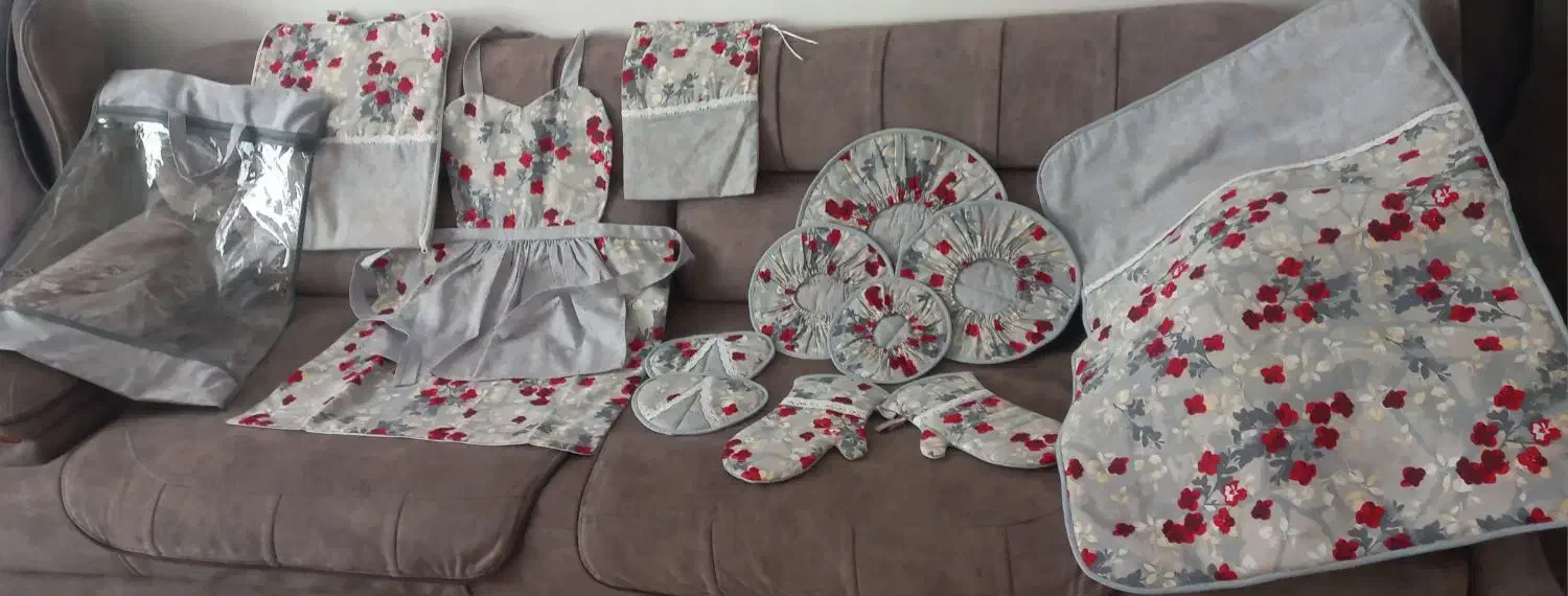 سرویس اشپزخانه عروس ۱۳ پارچه|سفره، حوله، دستمال آشپزخانه|سبزوار, توحیدشهر|دیوار