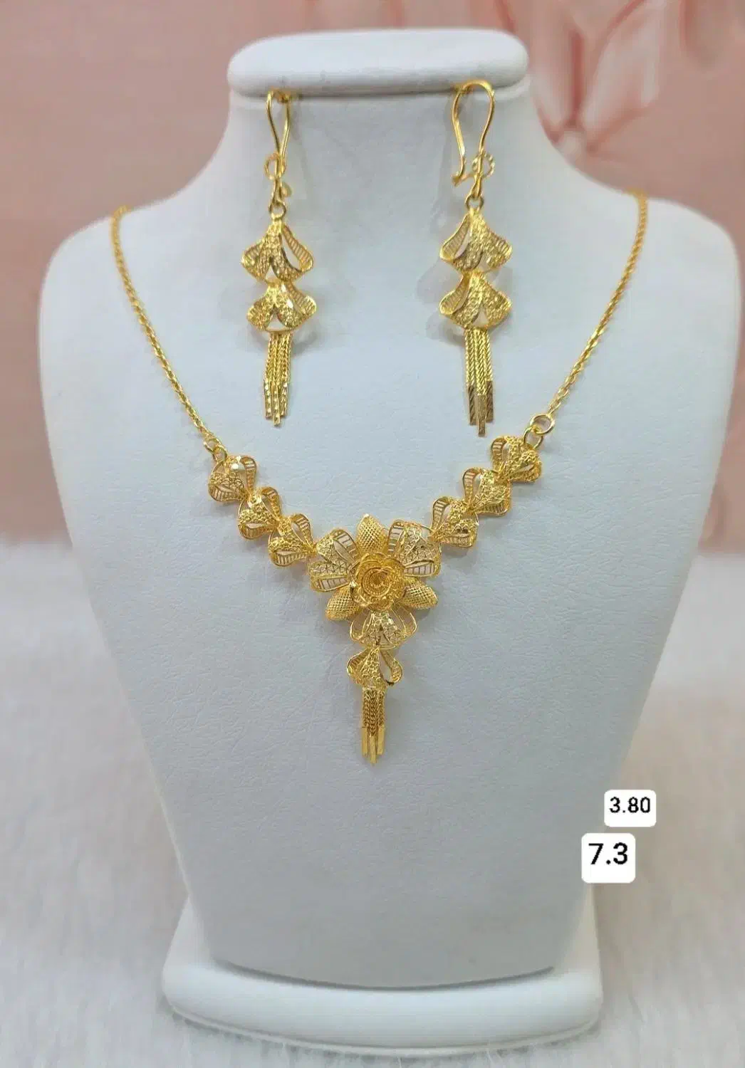 گردنبند نقره آبکاری طلا|جواهرات|شیراز, درکی|دیوار