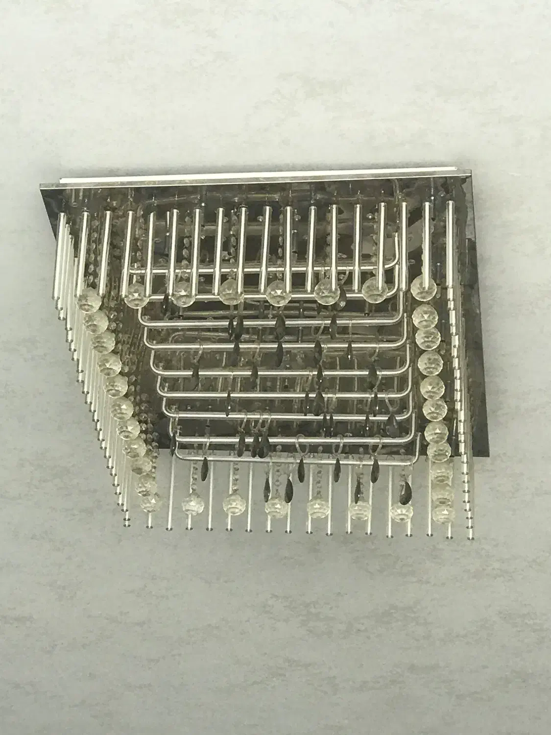 لوستر کریستالی کنترلی مستطیل|لوستر و چراغ آویز|کرج, گوهردشت|دیوار