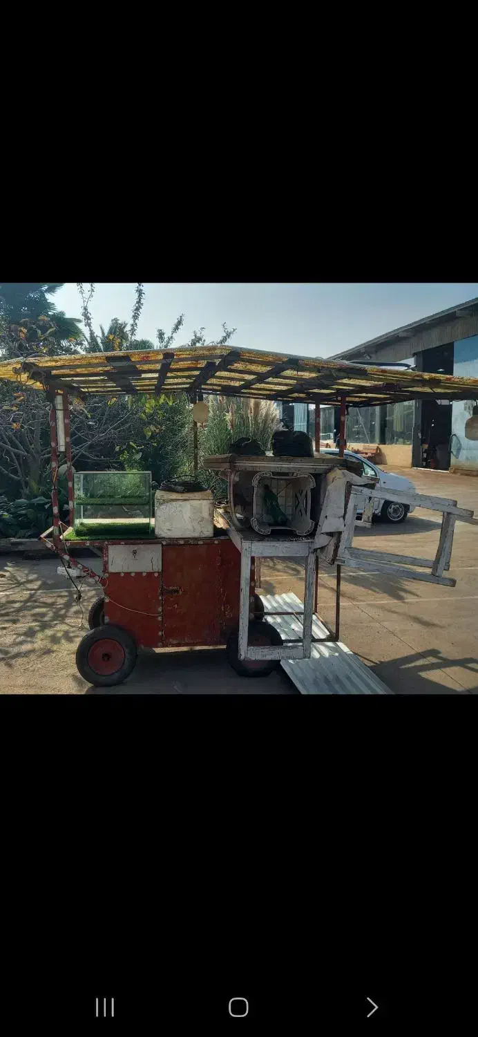 فروش فوری گاری  اهنی جنس عالی و چادر باهمه تجهیزات|فروشگاه و مغازه|رشت, پسیخان|دیوار