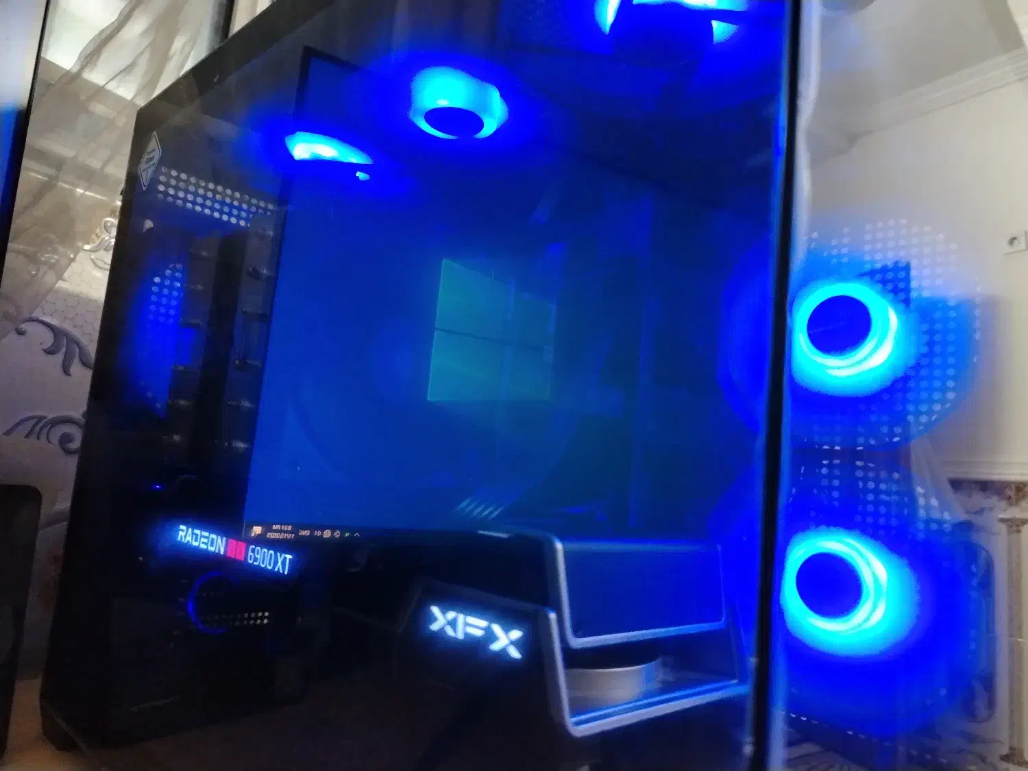 کیس آکواریومی شیشه ای نو با سه فن اضافه|رایانه رومیزی|چابهار, |دیوار