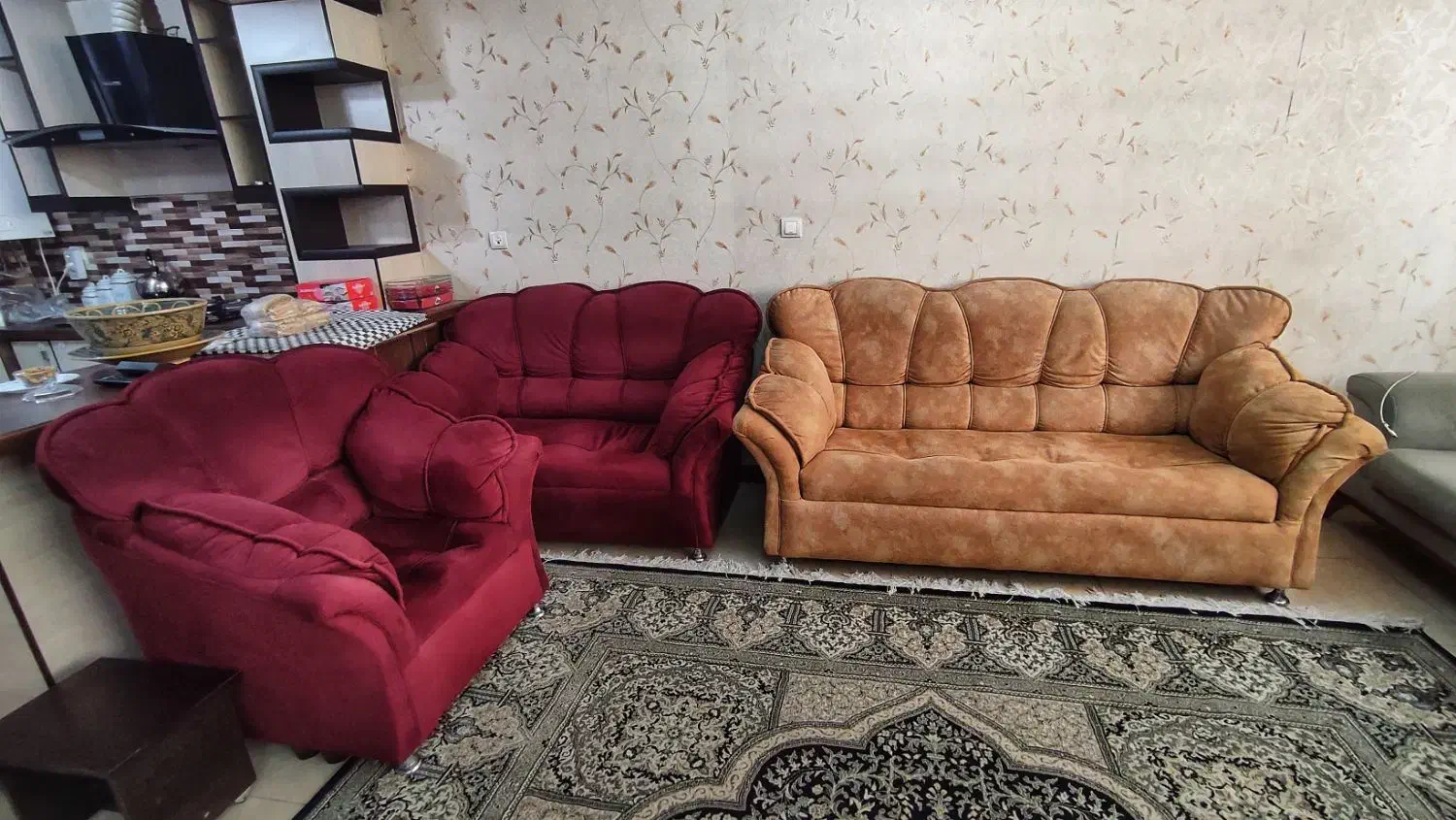 ست 7 نفره مبلمان اسکلت و فوم ترک با ضمانت|مبلمان خانگی و میز عسلی|شیراز, شهرک سراج|دیوار