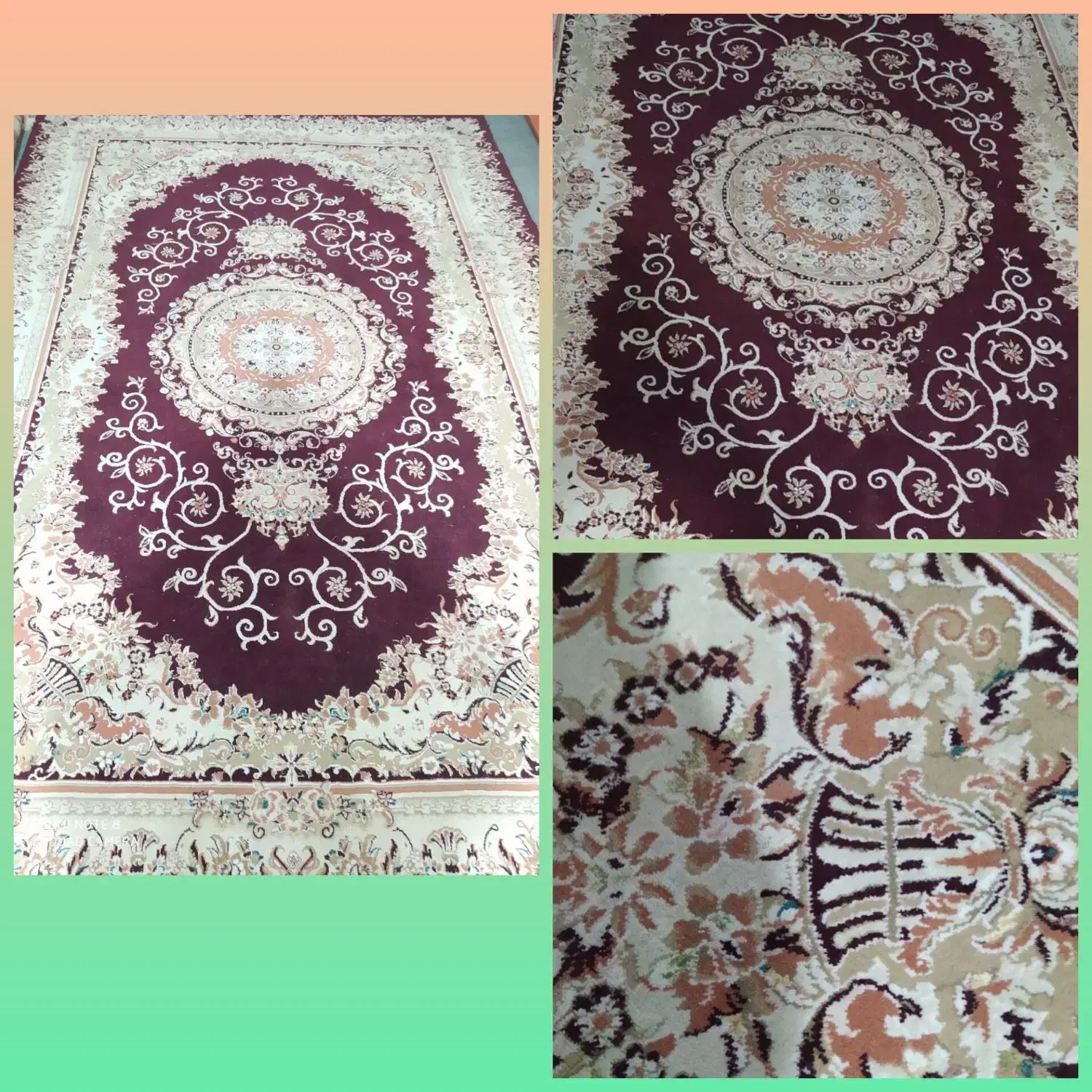 دو عدد فرش ۶ متری کار کرده ۸ سال کار کرده|فرش|سورک, |دیوار