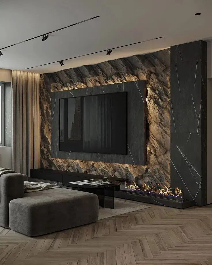 اجرای تخصصی میکروسمنت ، طرح صخره ، پتینه کاری|خدمات پیشه و مهارت|رشت, گلسار|دیوار