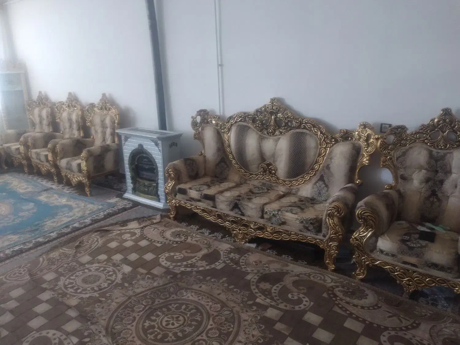 مبل سلطنتی هفت نفره|مبلمان خانگی و میز عسلی|ایلام, |دیوار