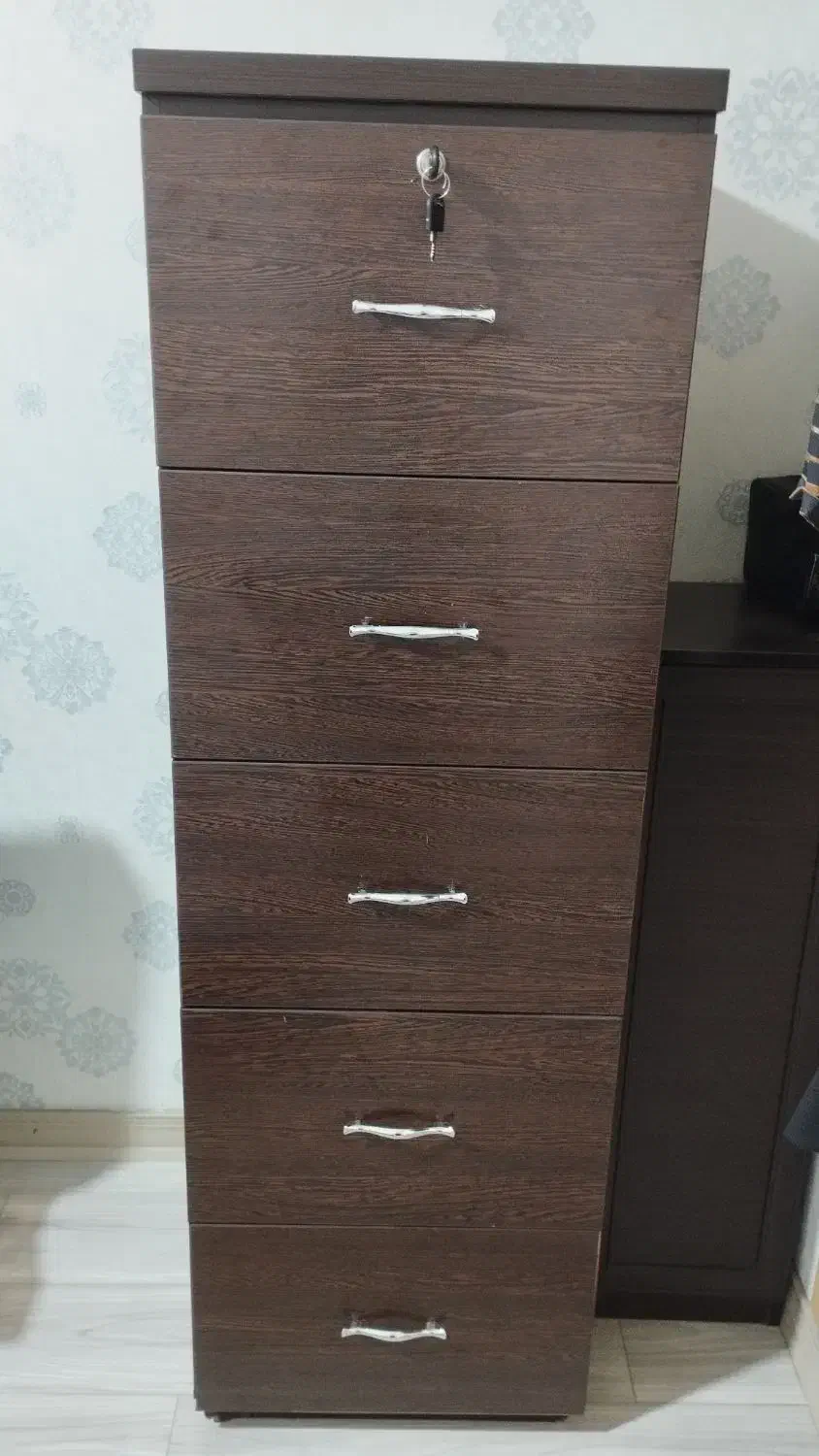 فایل ۵ کشو کاملا سالم|کتابخانه، شلف، قفسههای دیواری|مشکیندشت, |دیوار