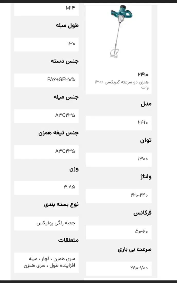 همزن صنعتی|ابزارآلات|شیراز, کوشک میدان|دیوار