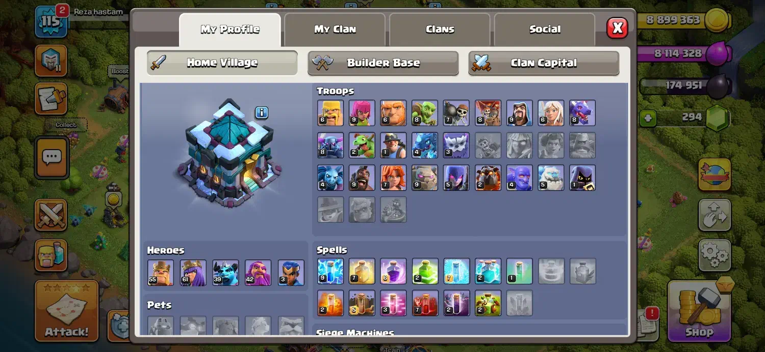 کلش آو کلنز تونهال ۱۳ clash of clans|کنسول، بازی ویدئویی و آنلاین|بندر کنگان, |دیوار