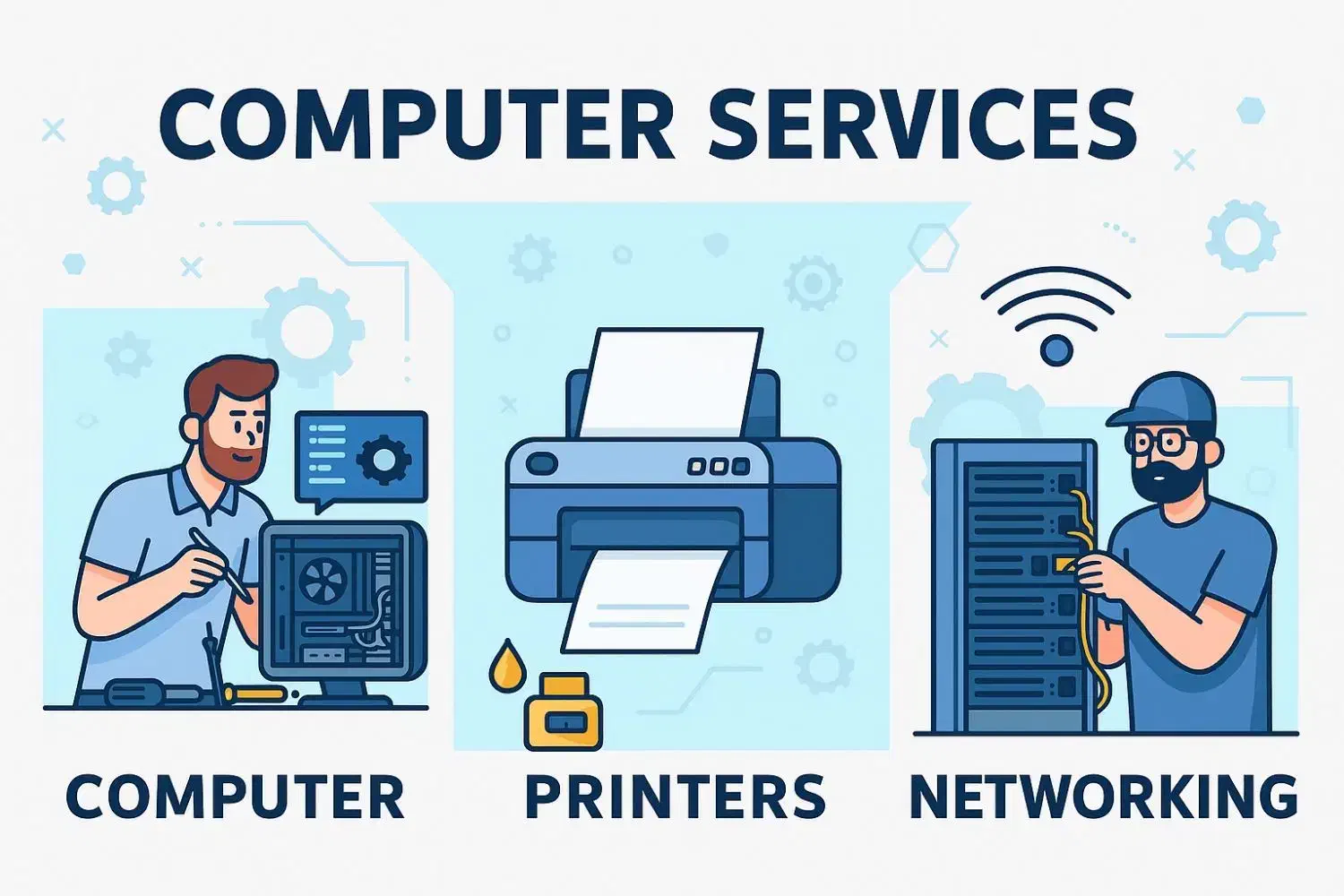 خدمات کامپیوتری، شبکه و پرینتر|خدمات رایانهای و موبایل|کرج, جهانشهر|دیوار